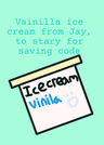Free vanilla ice cream 